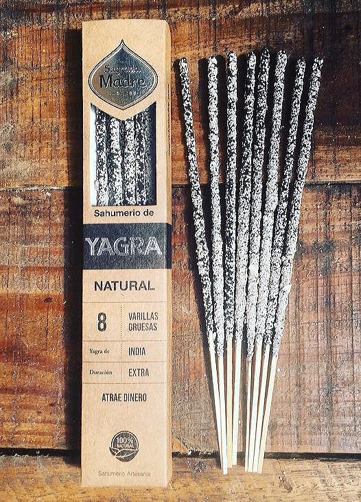 Sagrada Madre Natural Yagra, handmade incense sticks for abundance, prosperity, and new paths