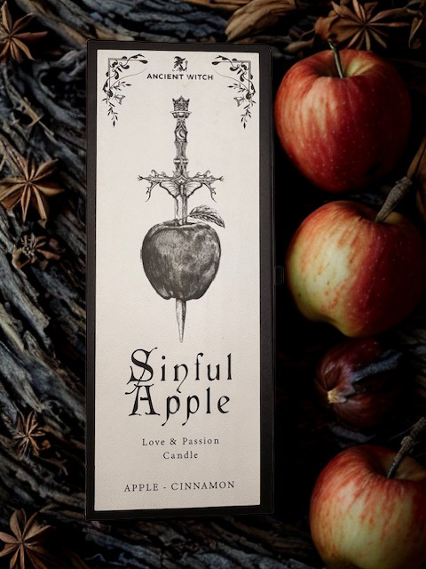 Magische Ritualkerze Sinful Apple – Hexenzauber für Liebe & Verführung