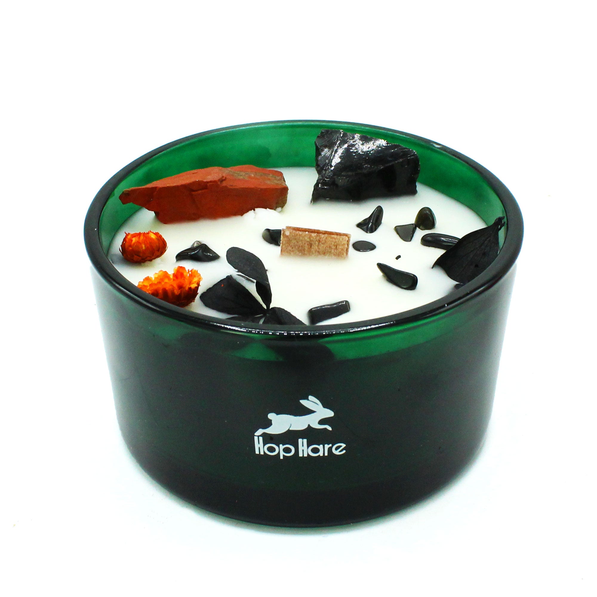 The Devil – Magische Kristallkerze mit Jaspis & Achat