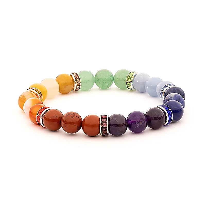 Armband 7 Chakren - elastisch