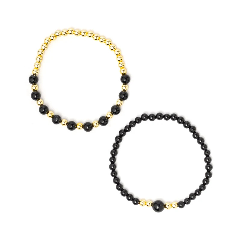 Armband-Set „Schutz & Balance“ – Schwarzer Turmalin & Hämatit