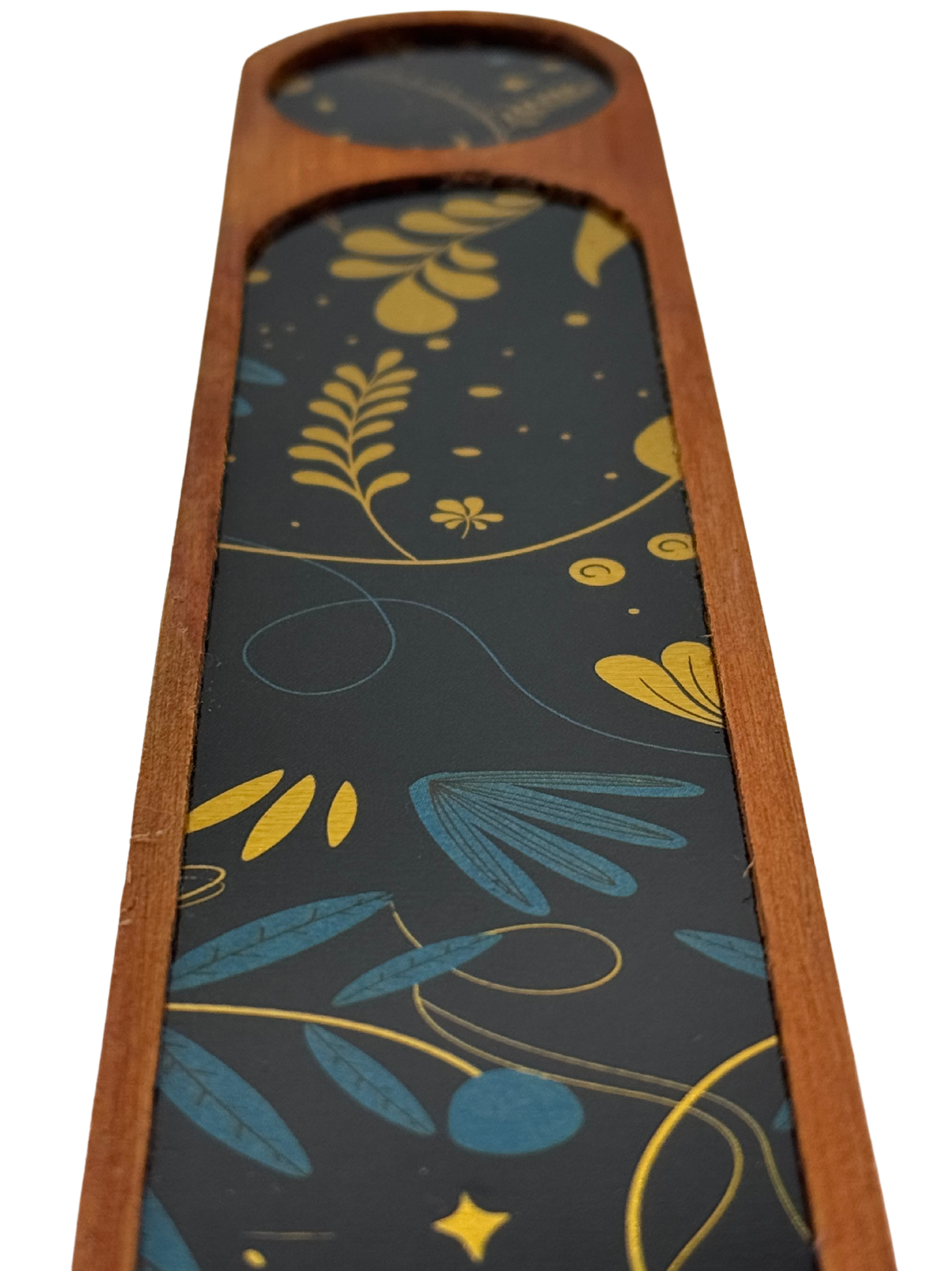 Räucherstäbchenhalter – Pappelholz mit Blumenmuster