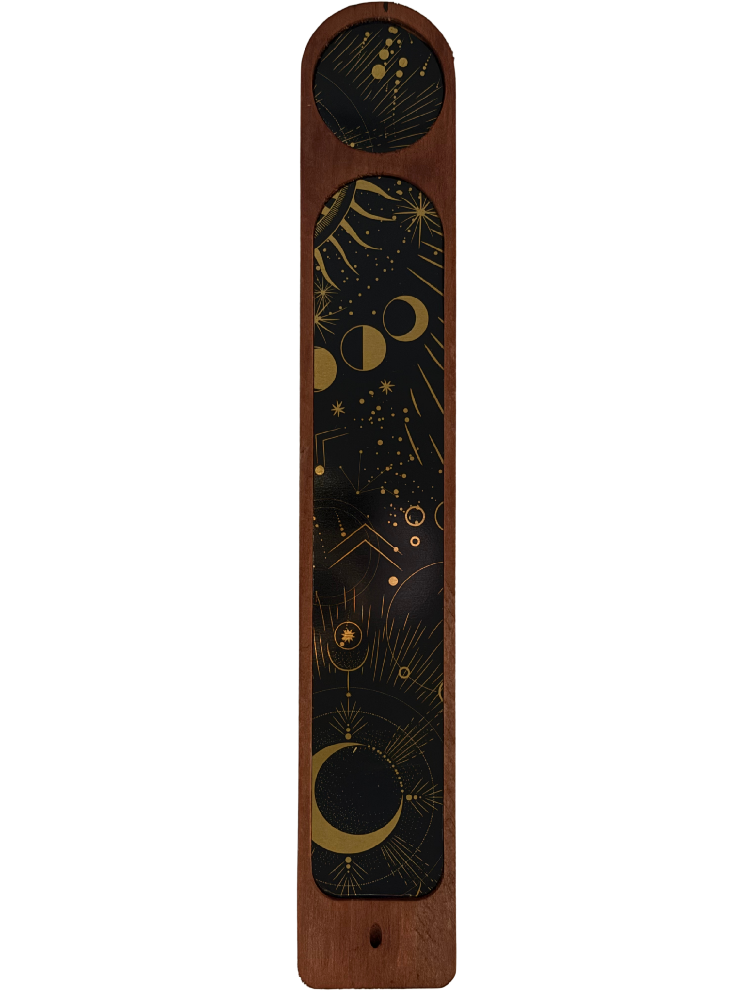 Räucherstäbchenhalter – Pappelholz mit Mond & Sternen