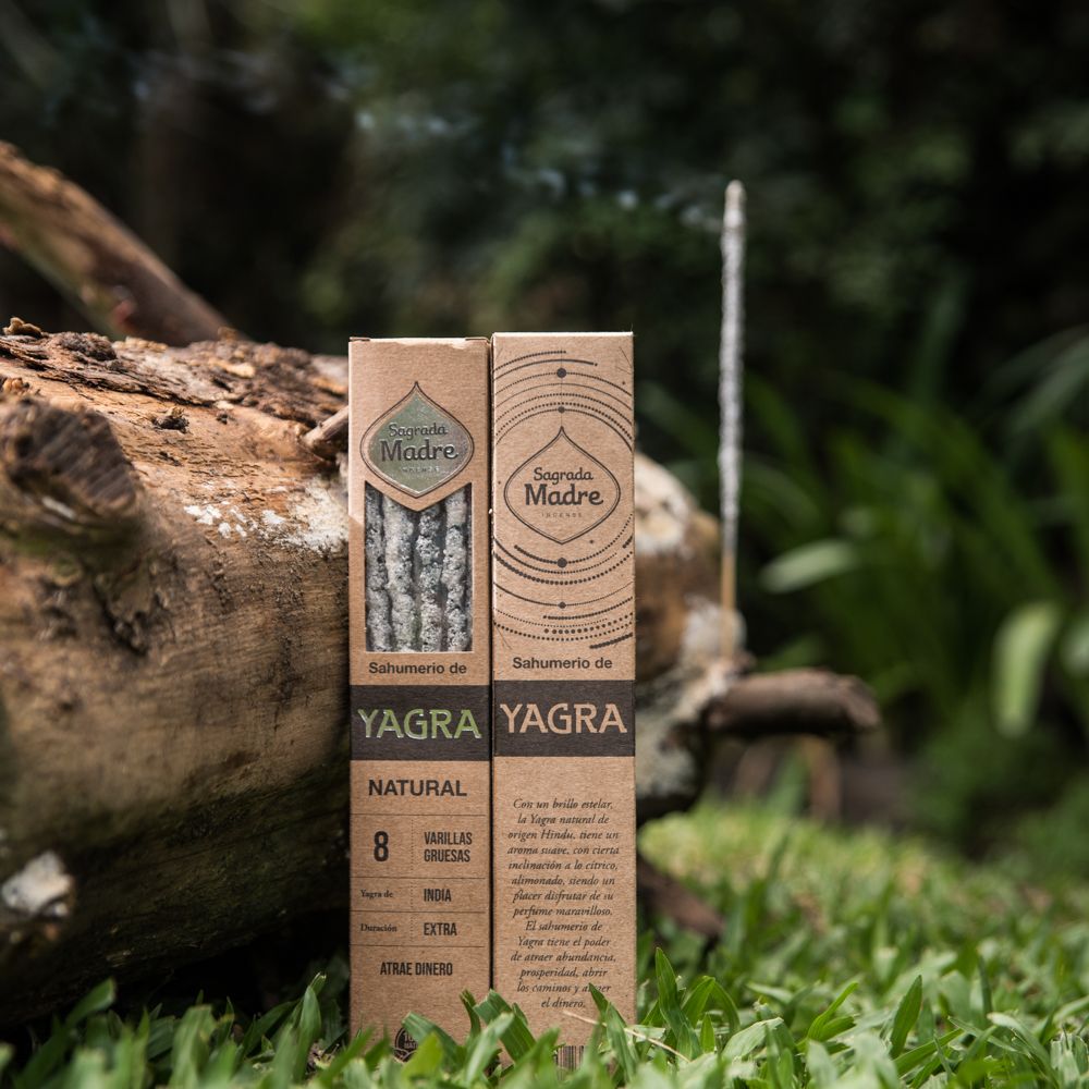 Sagrada Madre Natural Yagra, handmade incense sticks for abundance, prosperity, and new paths