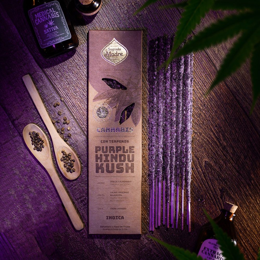 Sagrada Madre Räucherstäbchen Purple Hindu Kush Incense, Cannabis Räucherwerk