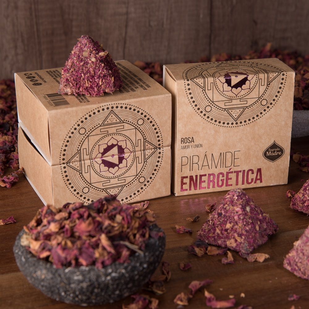 Sagrada Madre Energiepyramide-Räucherpyramiden - Rose - Liebe, Harmonie & Transformation