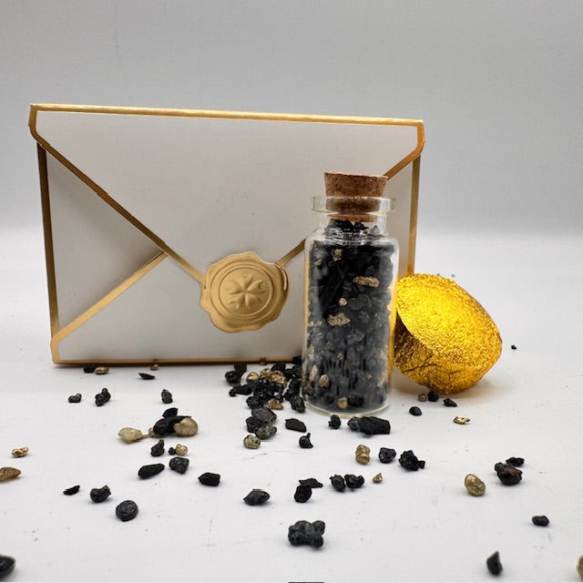 Protection, Schutzräucherung mit Weihrauch, Myrrhe, Styrax und Blattgold