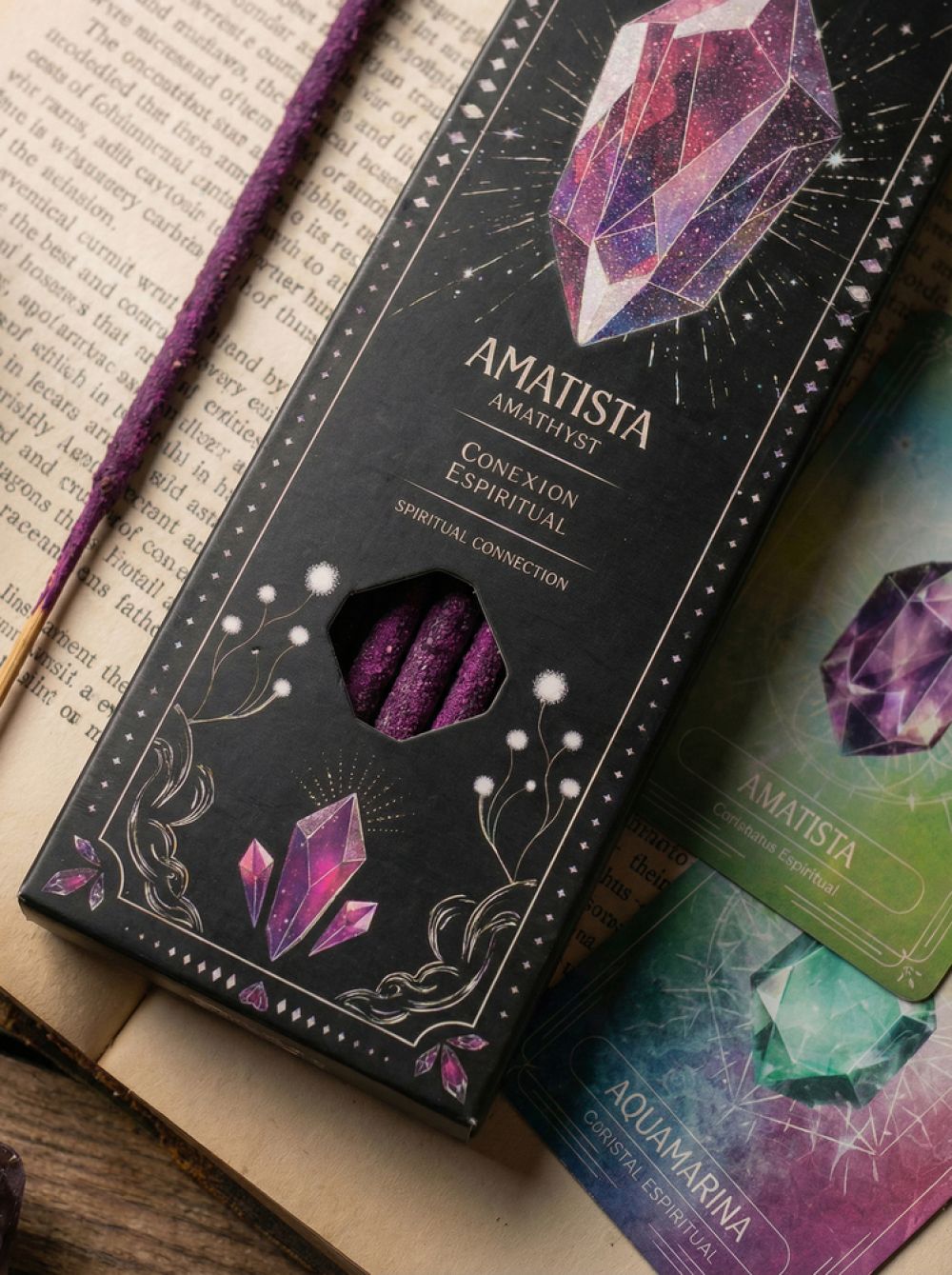 Sagrada Madre Tarot Gems Räucherstäbchen – Amethyst, Veilchen & Lavendel