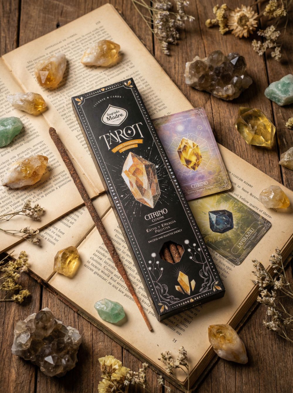 Sagrada Madre Tarot Gems Räucherstäbchen – Citrin, Orange & Gewürze