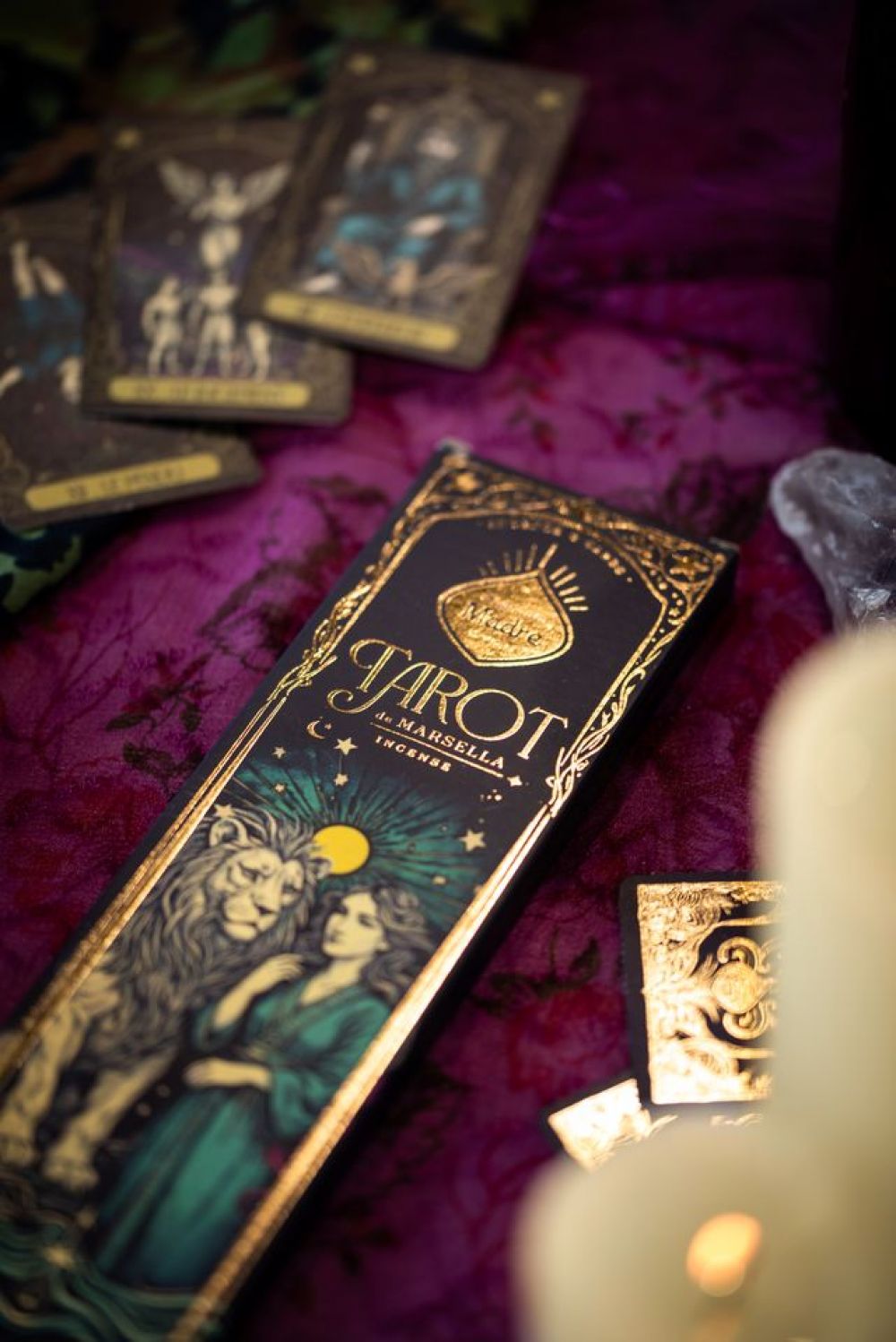 Sagrada Madre – Tarot von Marseille Räucherstäbchen Vanille & Weihrauch - Innere Stärke