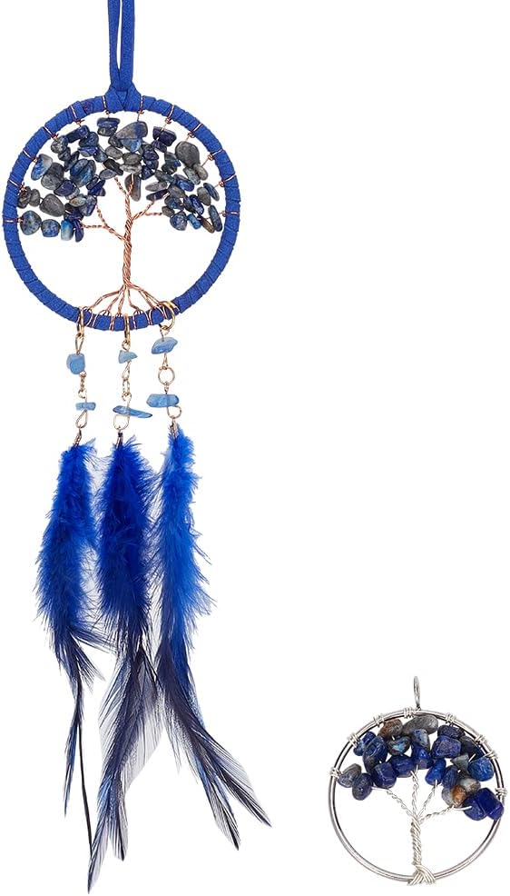 Traumfänger Lebensbaum mit Lapislazuli – Schutz, Weisheit & Harmonie
