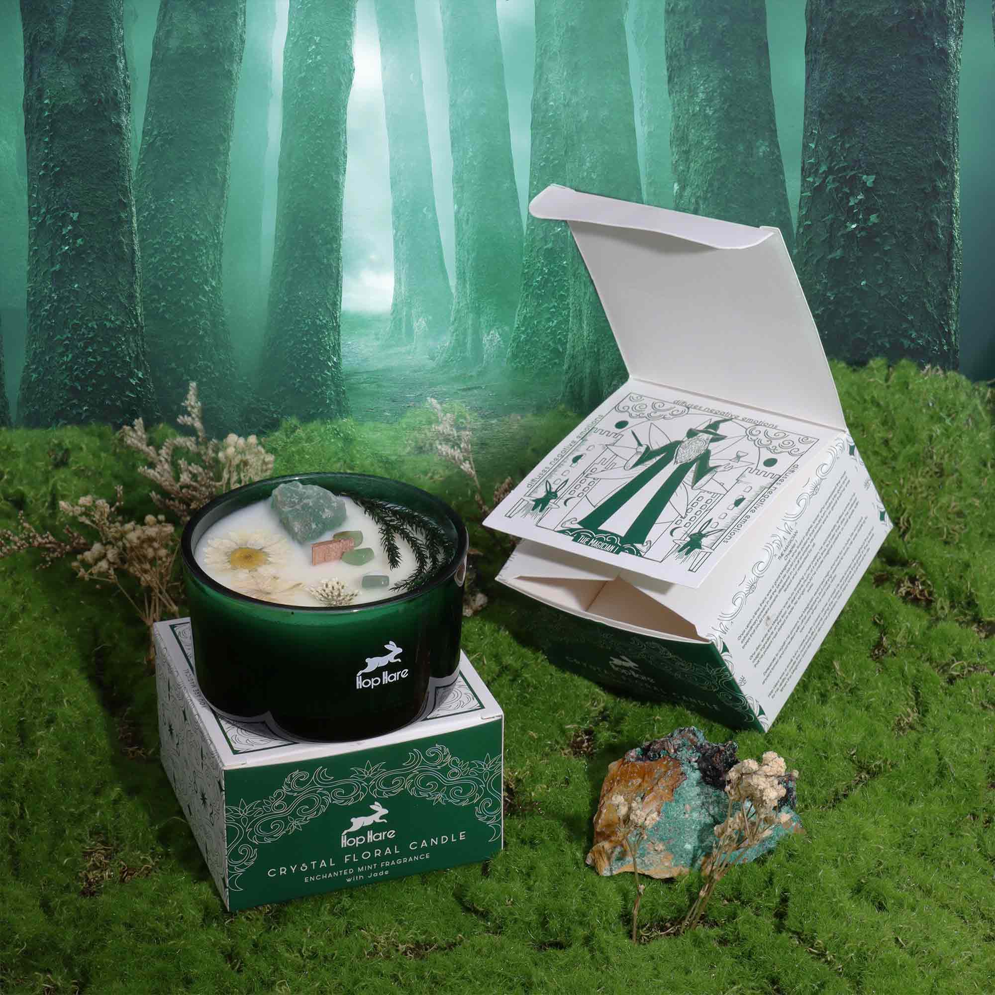 Hop Hare Ritualkerze The Magician – Jade & Minzduft