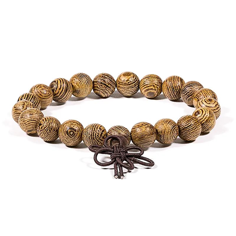 Mala/Armband „Wengéholz“ – 21 Perlen (elastisch)