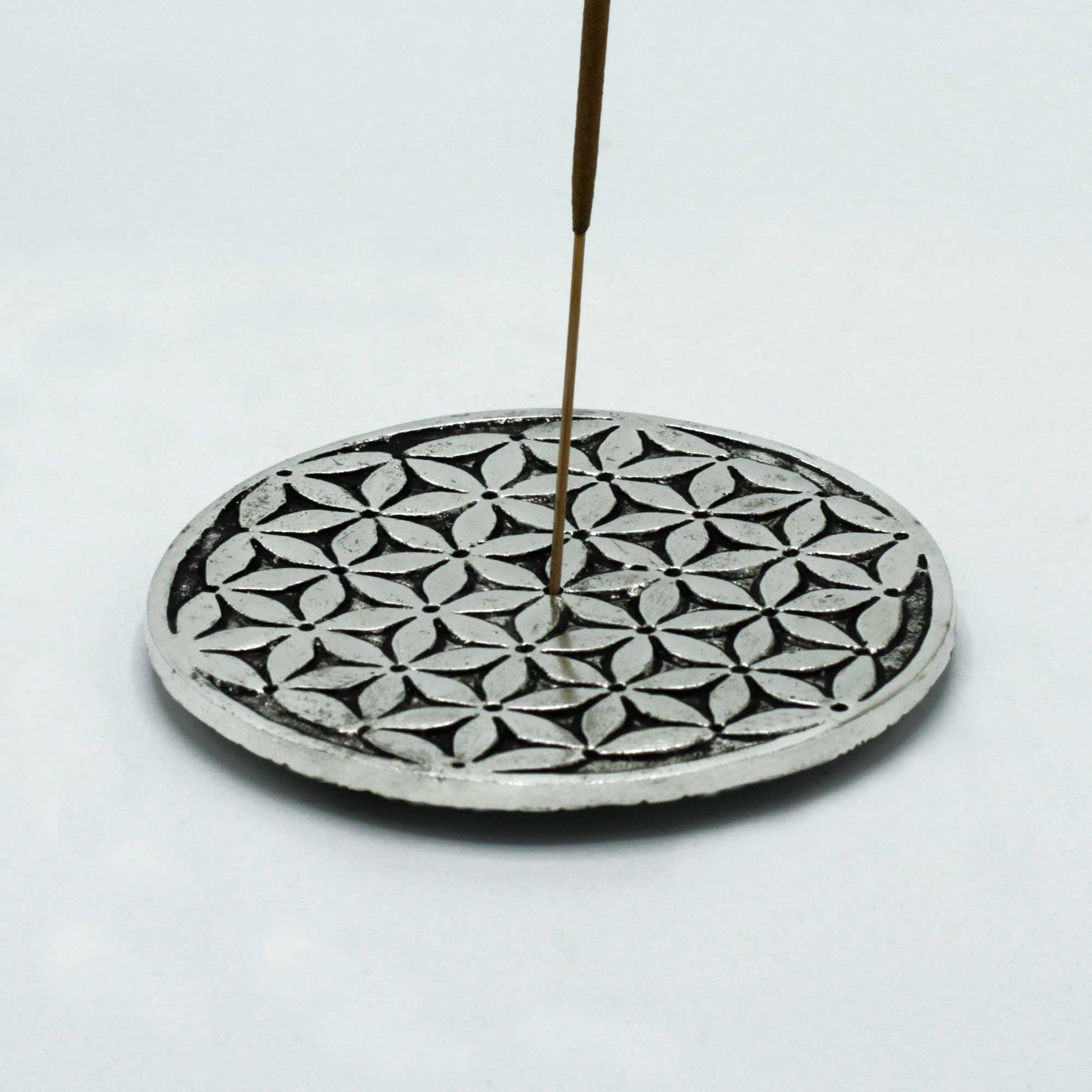 ✨ Blume des Lebens Räucherstäbchenhalter – Heilige Geometrie in Metall ✨