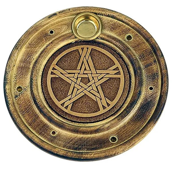Räucherstäbchen- & Weihrauchkegelhalter Pentagramm