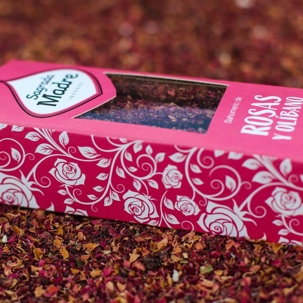 Räucherstäbchen – Rose & Olíbano Handgemachtes Natur-Räucherwerk von Sagrada Madre | Liebe, Harmonie & Spirituelle Erneuerung