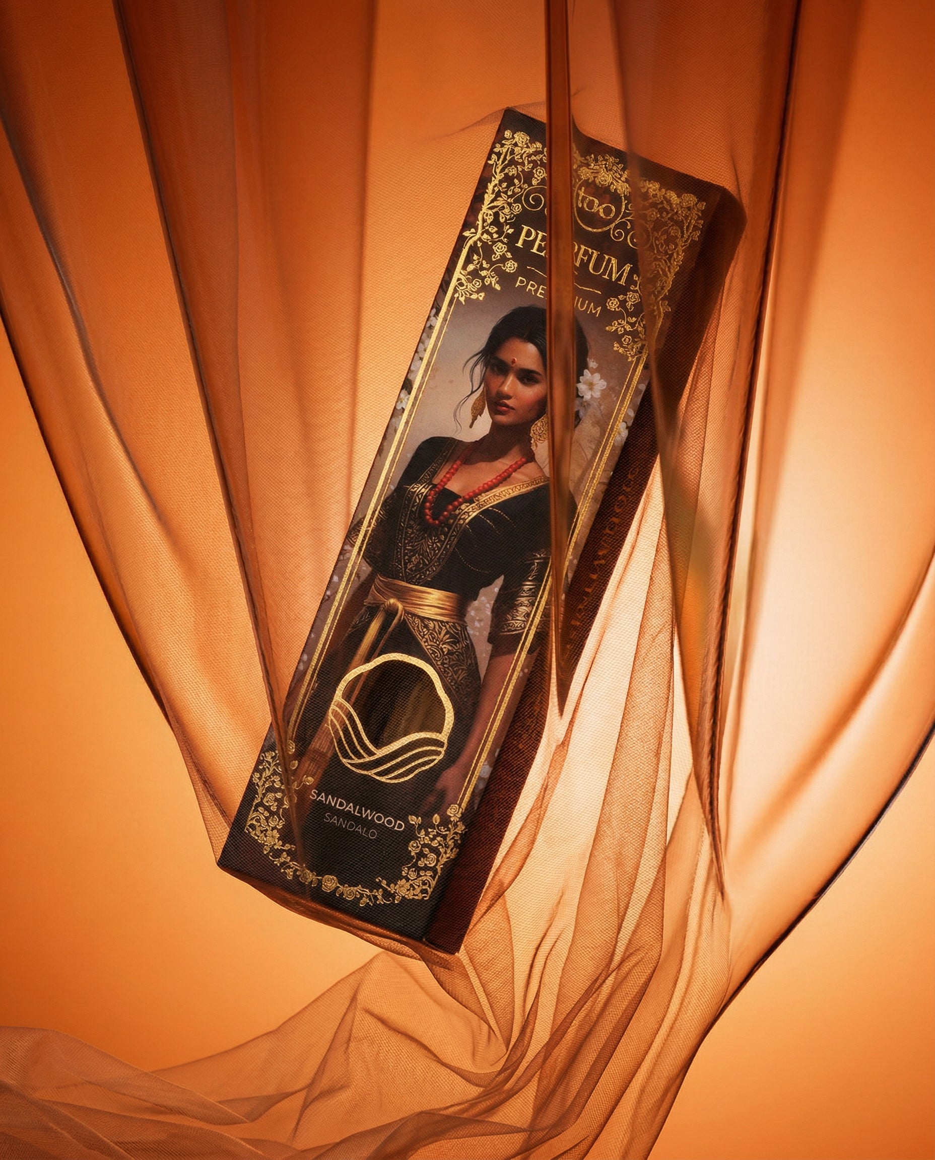 Sagrada Madre Tao Perfum Sandalwood, handgefertigte Räucherstäbchen für Stille, Erdung und innere Sammlung