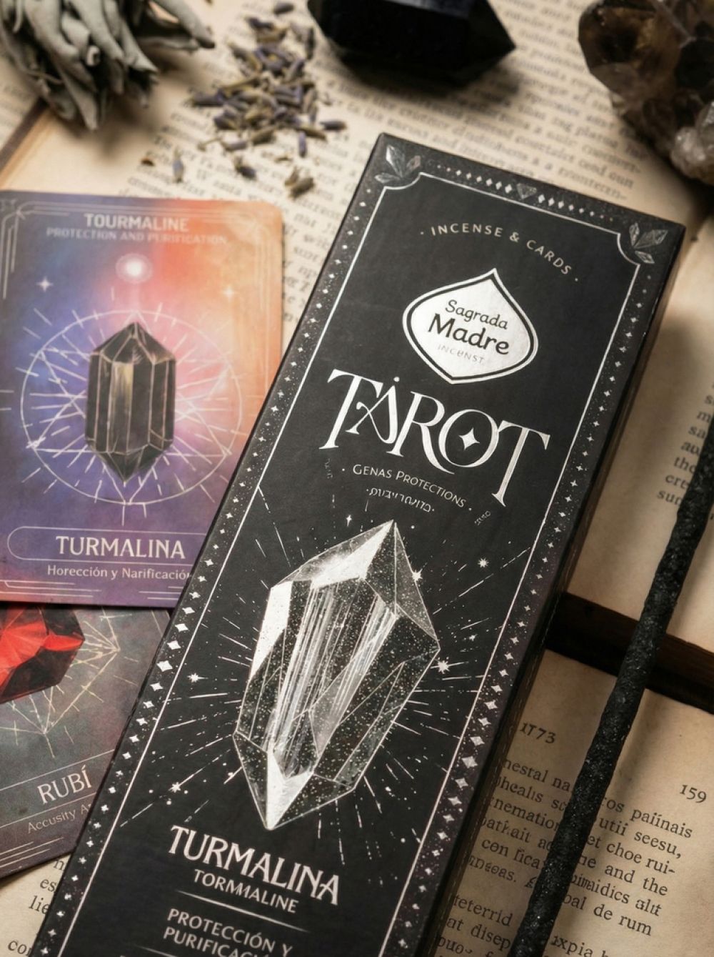 Sagrada Madre Tarot Gems Räucherstäbchen – Turmalin, Myrrhe & Jasmin