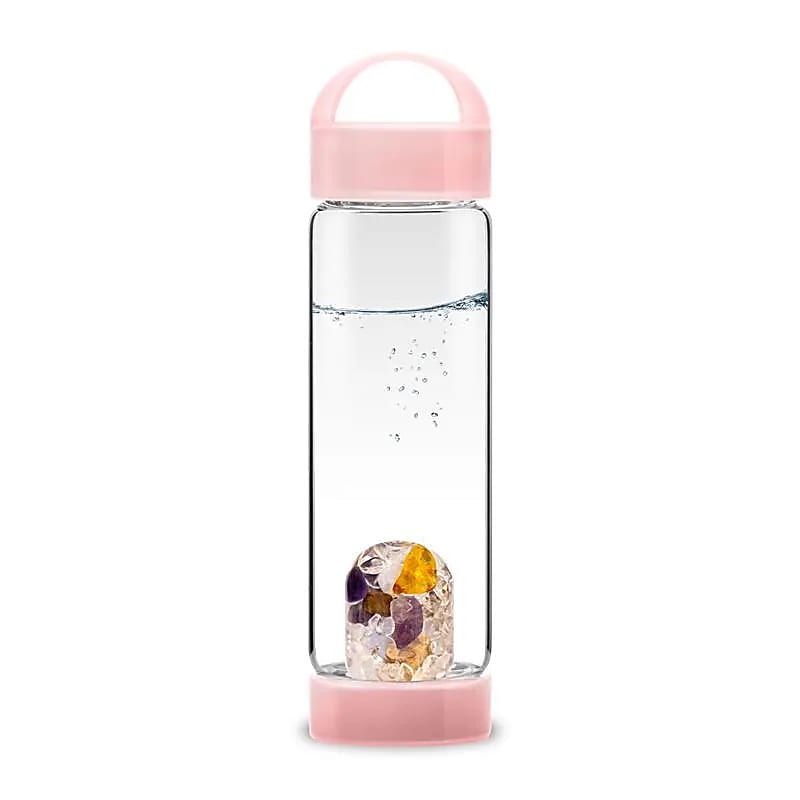 VitaJuwel ViA PRANA ROSE – Edelsteinwasserflasche (500 ml)