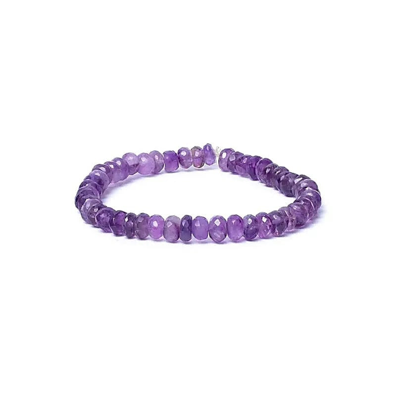 Armband Amethyst Facettenschliff,  AA Qualität, elastisch